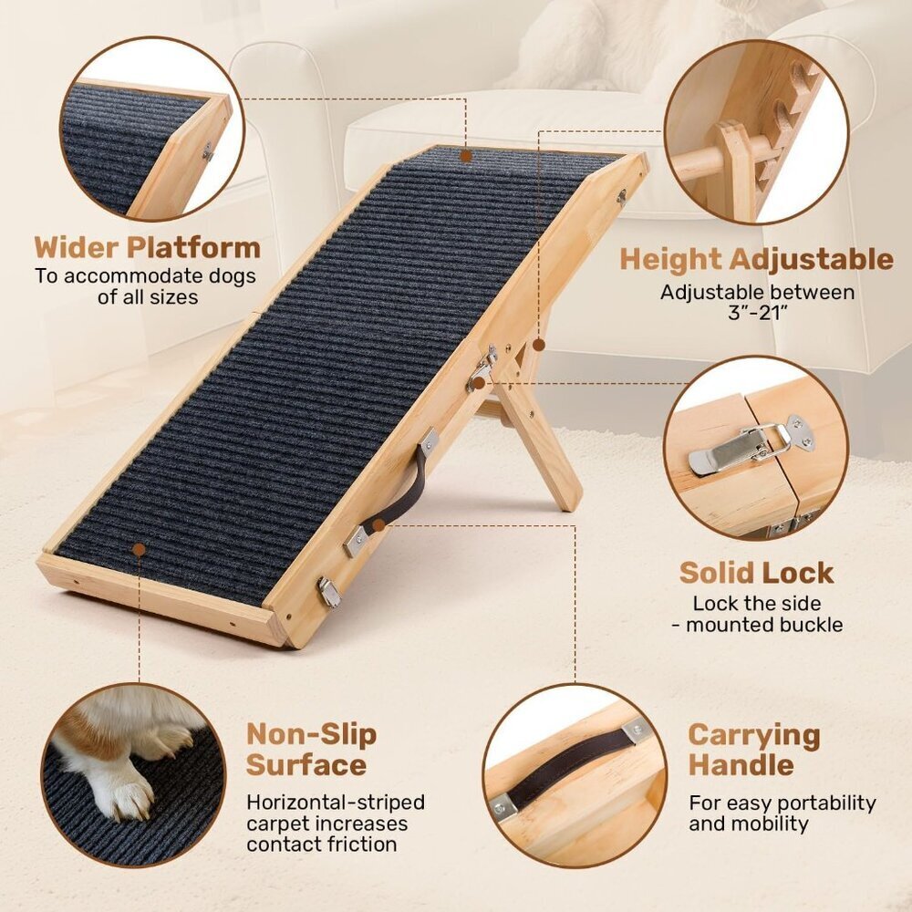 Wood Dog Ramp for Bed - Picture 4 of 8